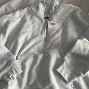 American Eagle Outfitters Light lite blue  Zip-Up Sweater